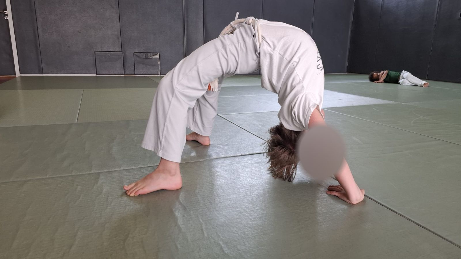 Cours enfants de capoeira (visages floutés)